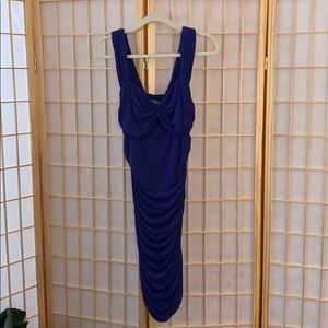 Nicole Miller Ruched Jersey Dress in Cobalt